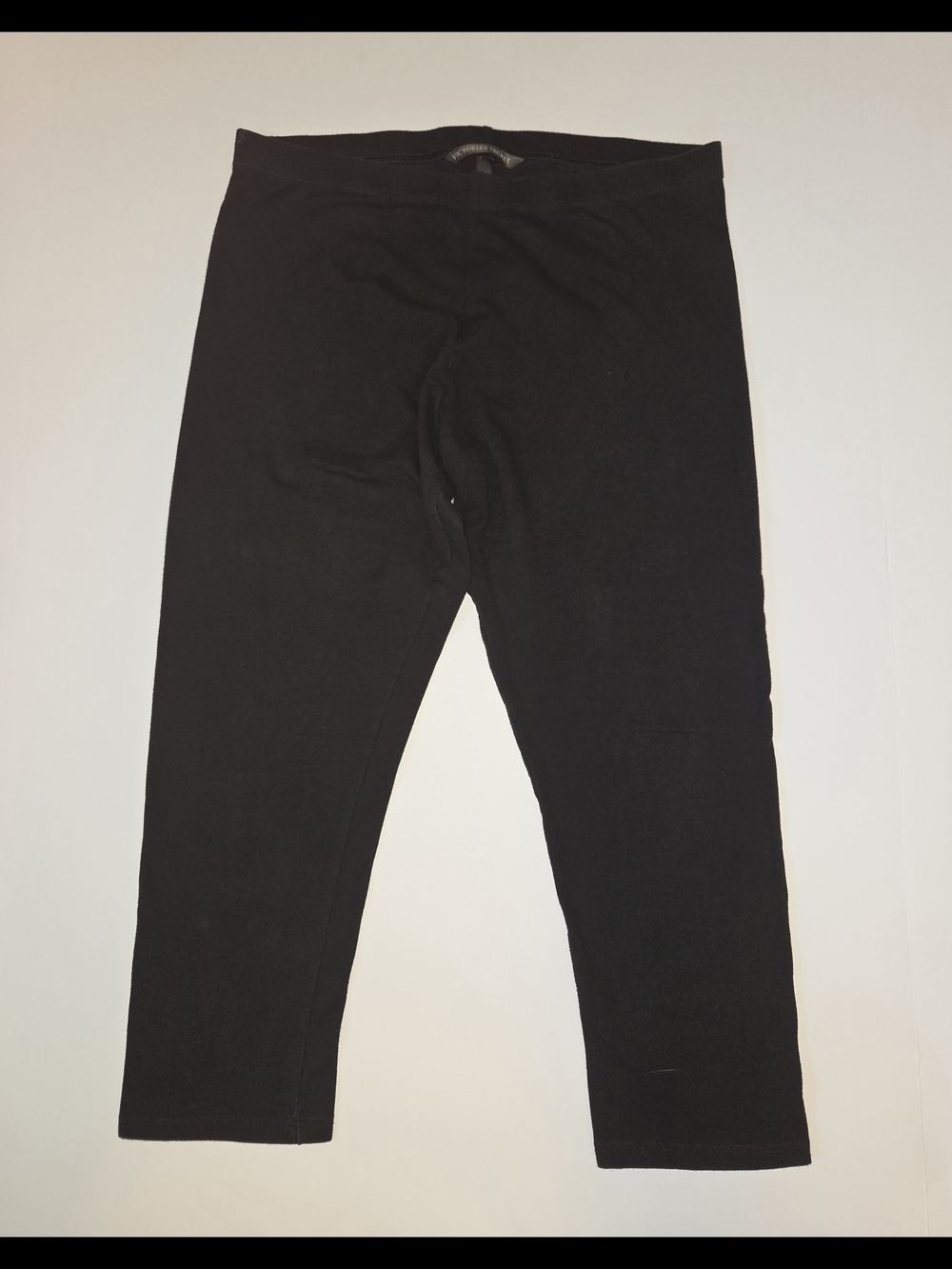 Victoria's Secret Black Cropped Leggings Medium Casual Workout Yoga Y2k